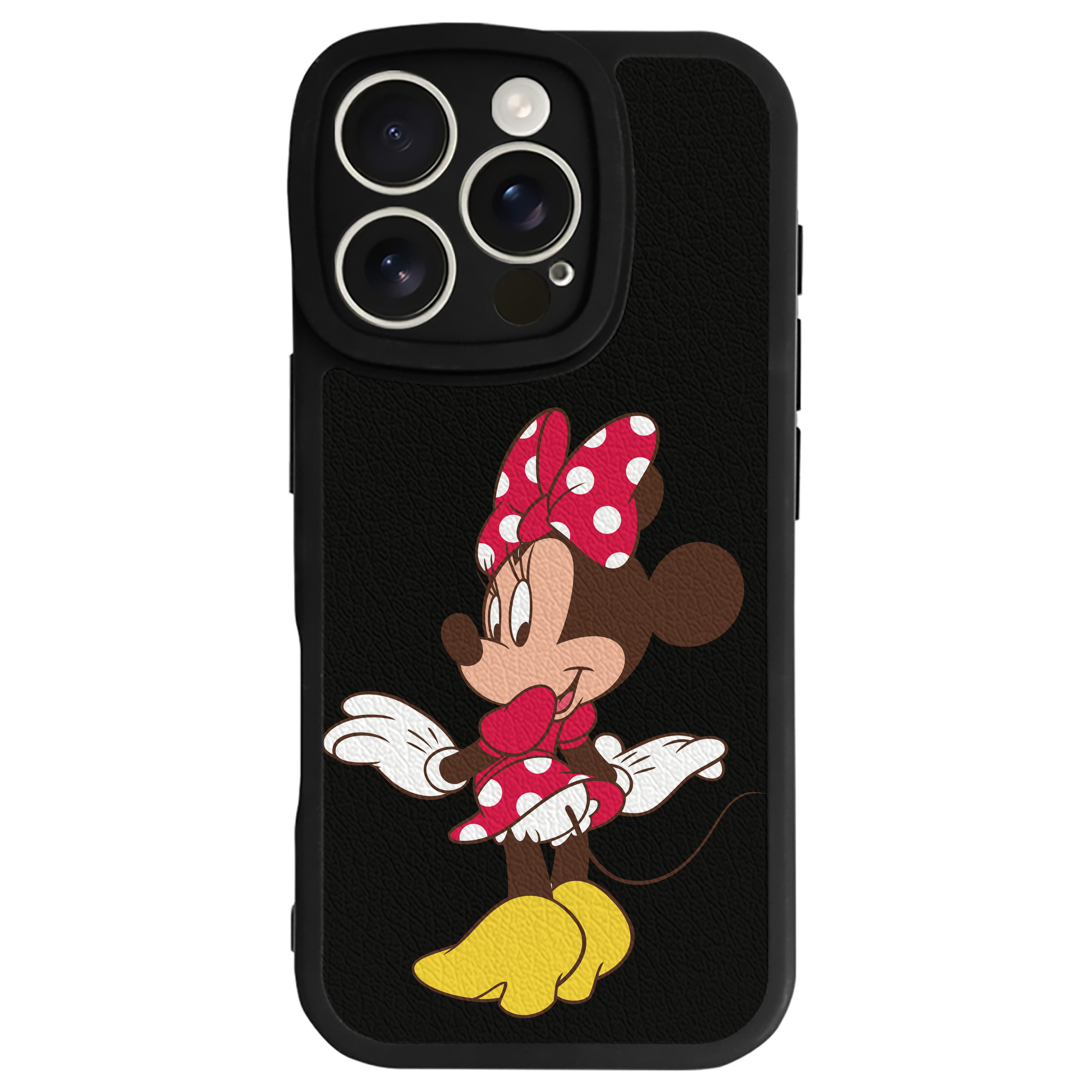 （画像用） ミッキーマウス Mickey Mouse 【iPhone 16シリーズ対応】シリコンスマホケース（レザー調） 材質：シリコン